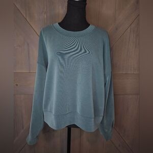Lululemon Softstreme Perfectly Oversized Cropped Crew Neck Sweatshirt sz 12